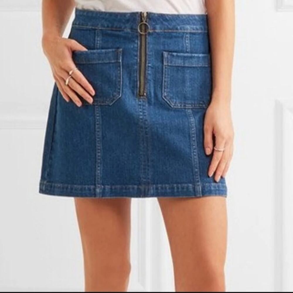 Madewell Zip Utility Denim Mini Skirt Size 25